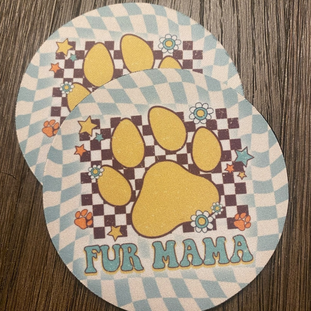 Fur momma coasters | set of 2 | handmade | dog mom | dog themed decor